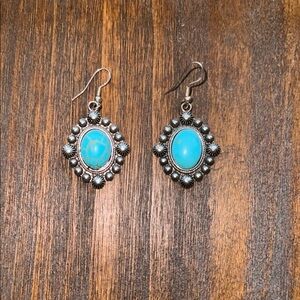 Turquoise and Silver Earrings